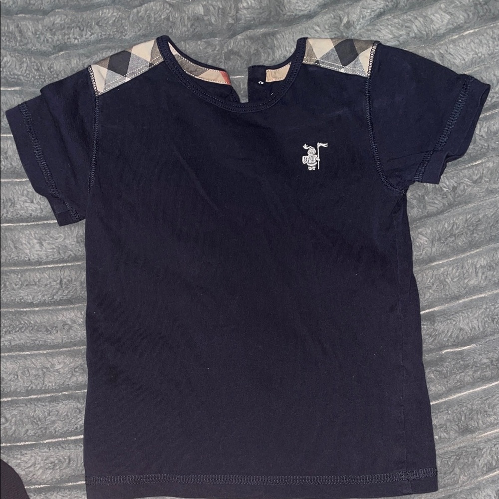Navy Blue Burberry Kids Shirt